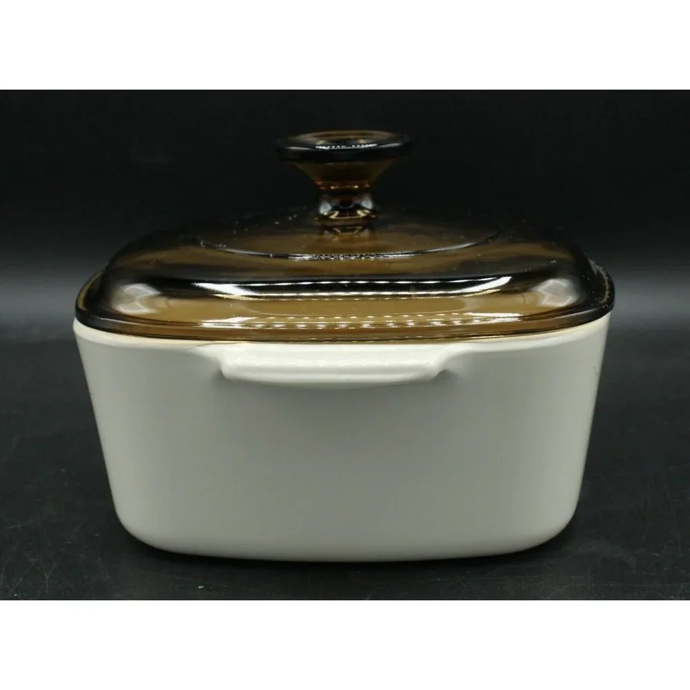 Vintage Corning (A-1 1/2-B) 1 1/2 Liter Casserole Dish Abundance Design & Lid